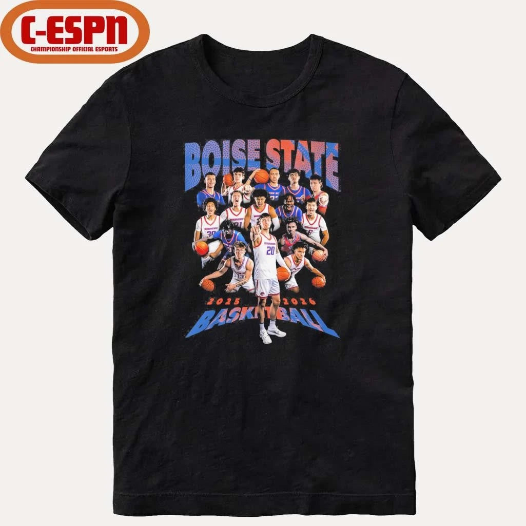Official 2025-2026 Boise State Men’s Basketball Team Shirt