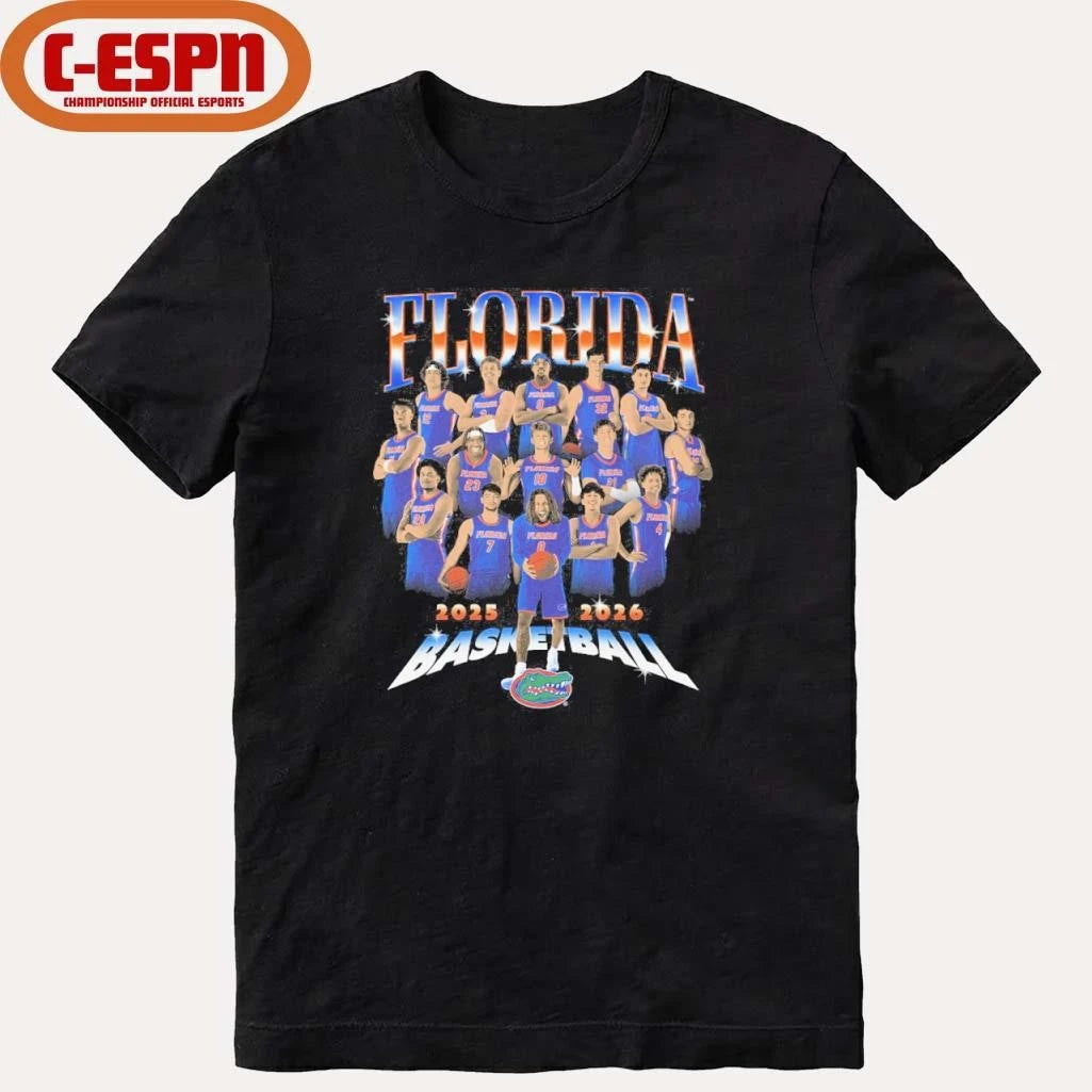 Official 2025-2026 Florida Men’s Basketball Team Shirt