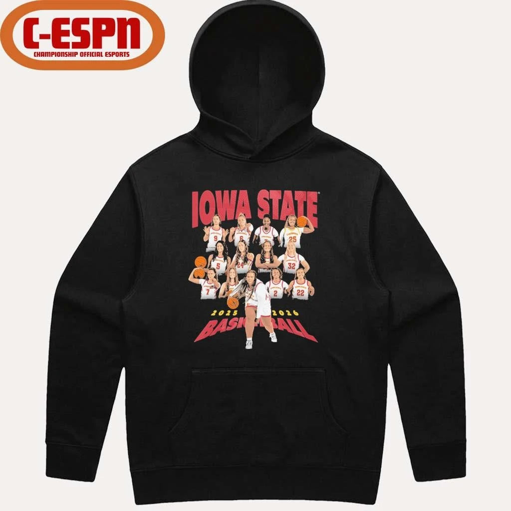 Official 2025-2026 Iowa State Women’s Basketball Team Shirt