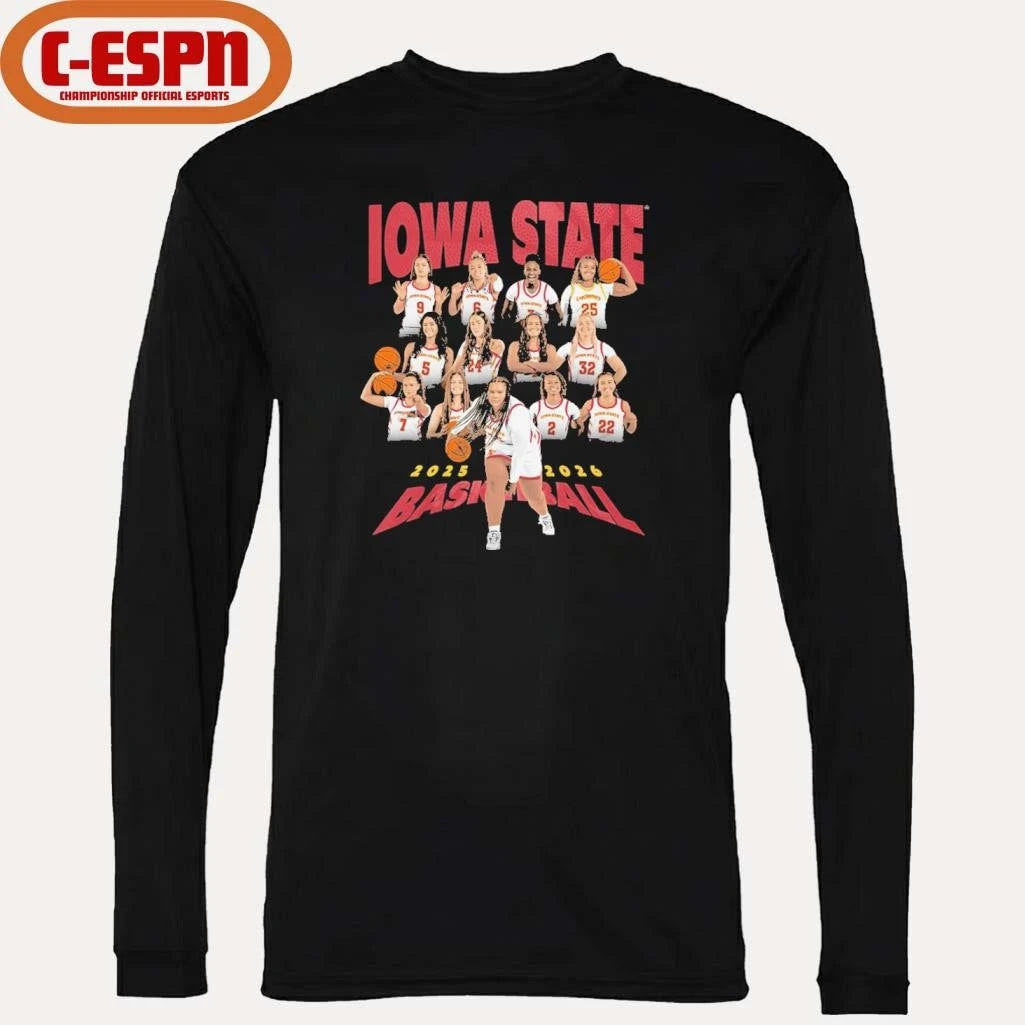 Official 2025-2026 Iowa State Women’s Basketball Team Shirt