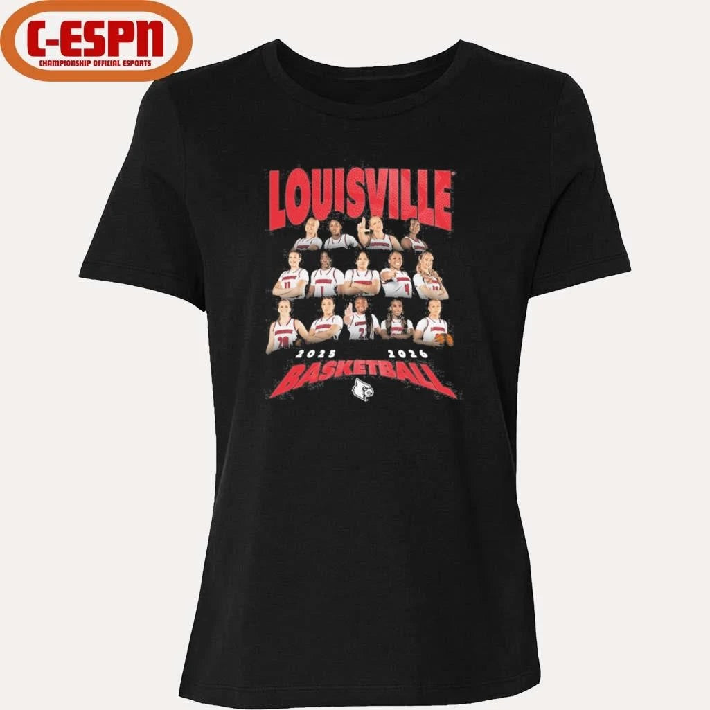 Official 2025-2026 Louisville Women’s Basketball Team Shirt