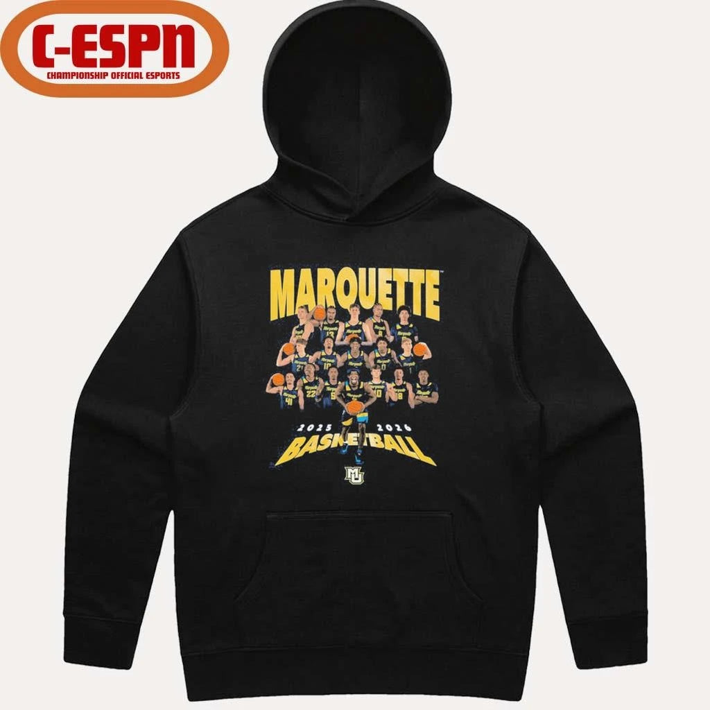 Official 2025-2026 Marquette Men’s Basketball Team Shirt