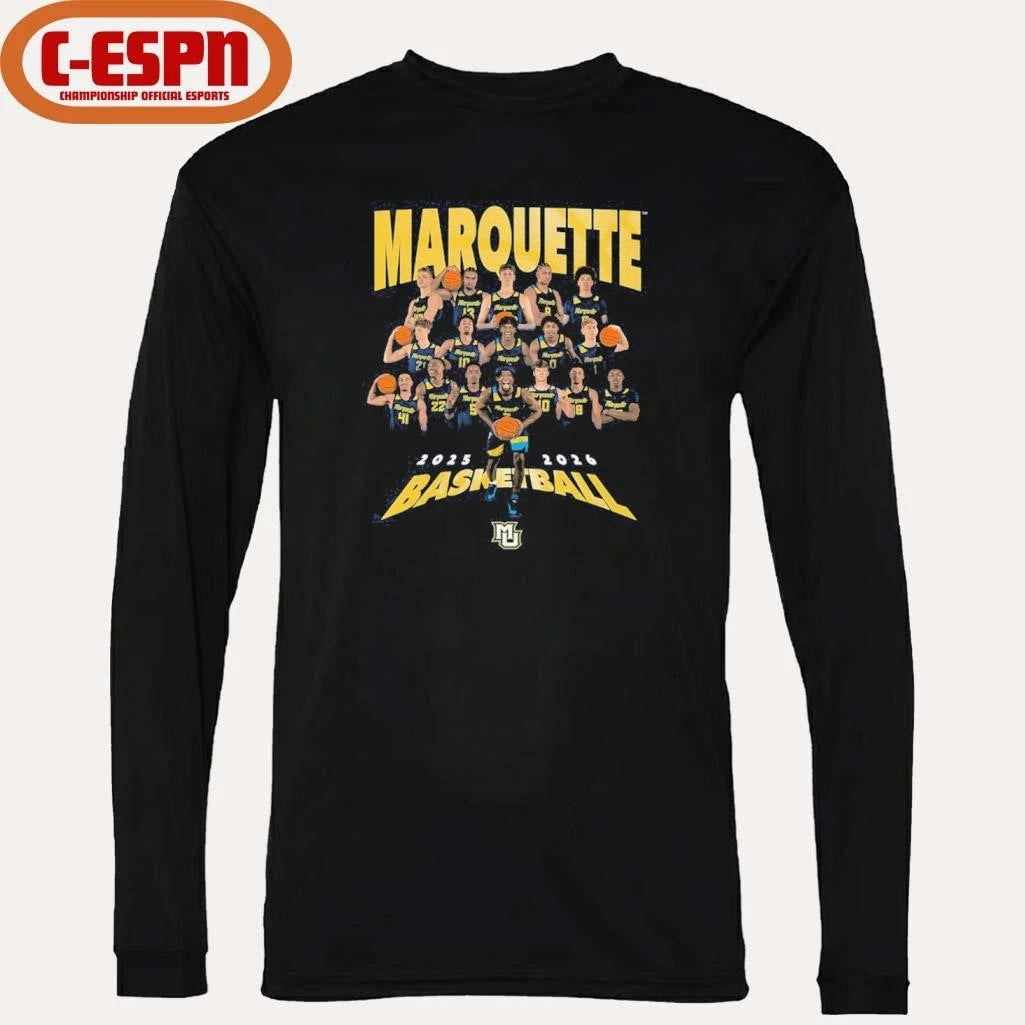 Official 2025-2026 Marquette Men’s Basketball Team Shirt