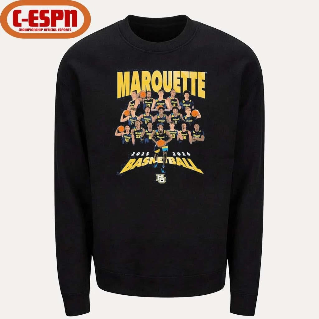 Official 2025-2026 Marquette Men’s Basketball Team Shirt