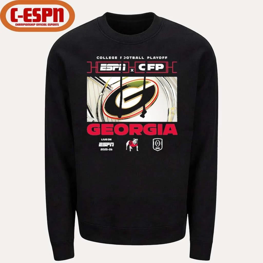 Official 2025-26 CFP Georgia Bulldogs Window Shirt