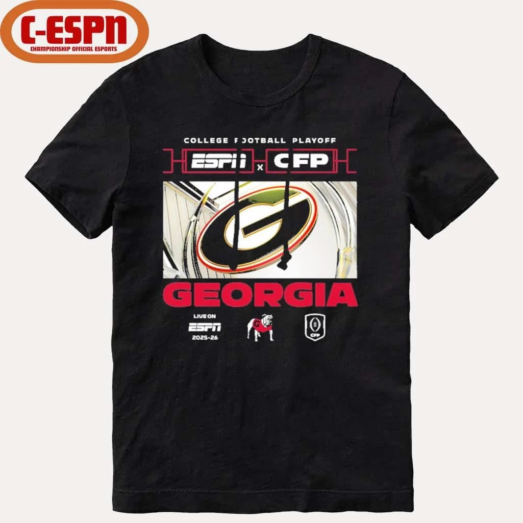 Official 2025-26 CFP Georgia Bulldogs Window Shirt