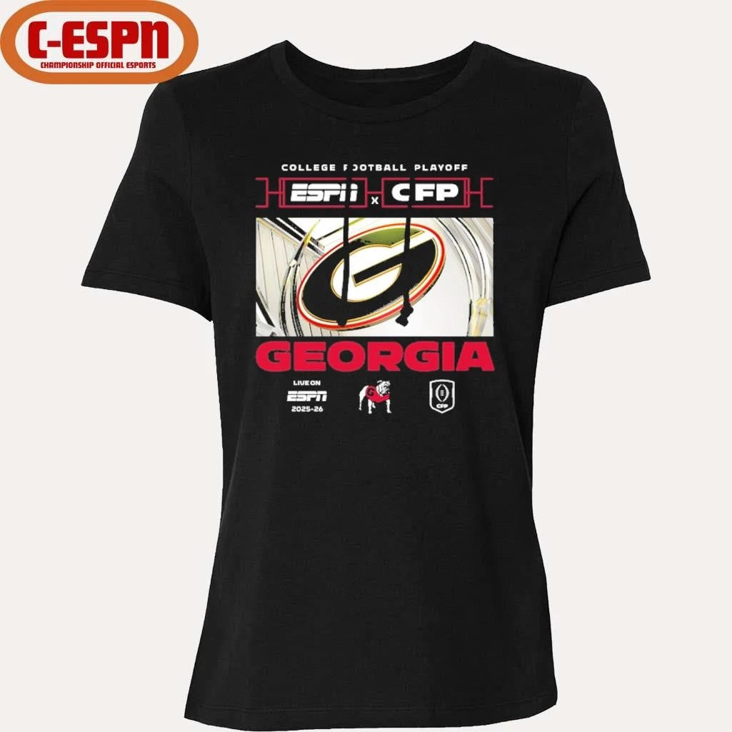 Official 2025-26 CFP Georgia Bulldogs Window Shirt