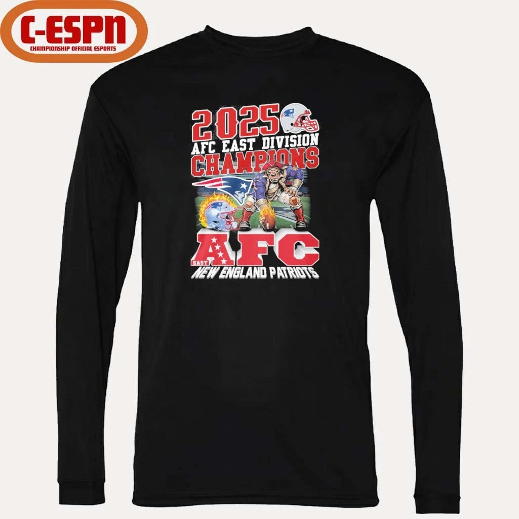 Official 2025 AFC East Division Champions New Pats Mascot Shirt