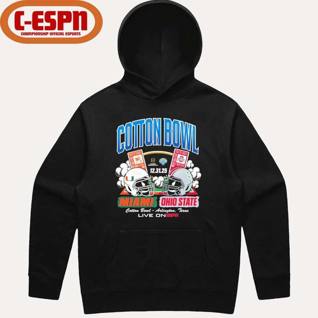 Official 2025 Cotton Bowl Head to Head Miami Vs OSU Shirt