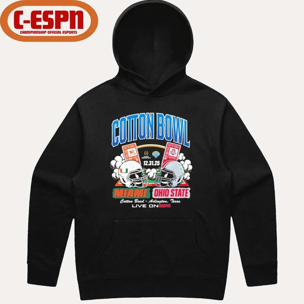 Official 2025 Cotton Bowl Head to Head Miami Vs OSU Shirt