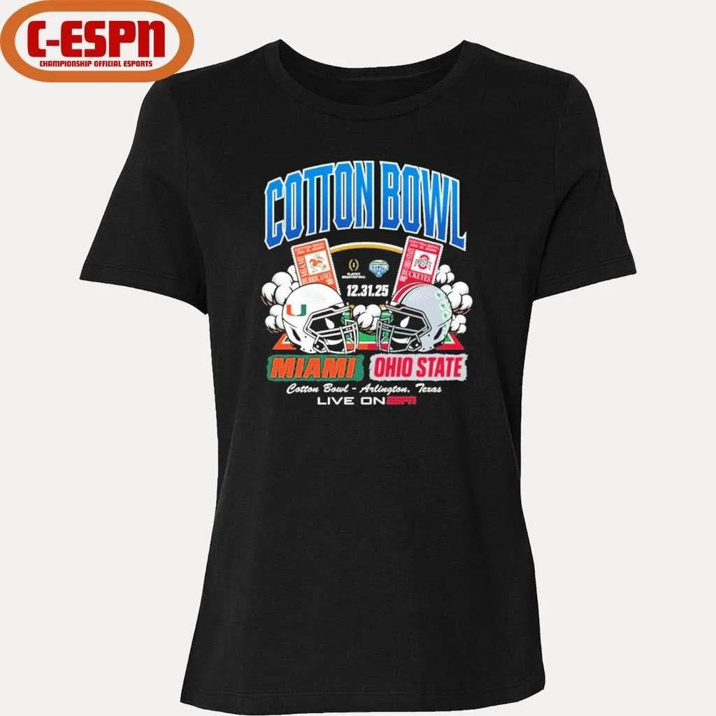 Official 2025 Cotton Bowl Head to Head Miami Vs OSU Shirt