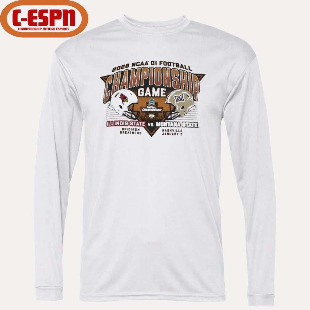Official 2025 DI Football Championship Shirt Illinois State Vs Montana State