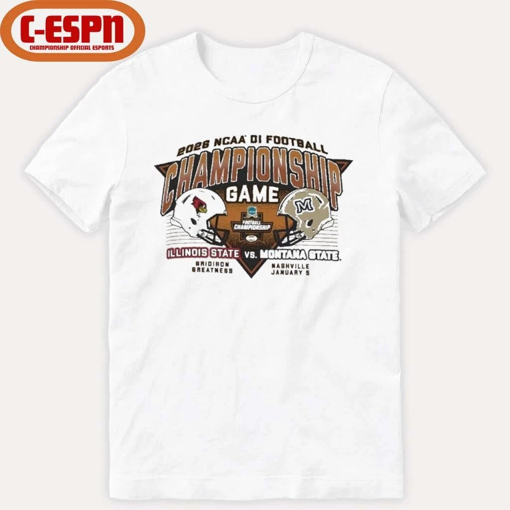 Official 2025 DI Football Championship Shirt Illinois State Vs Montana State
