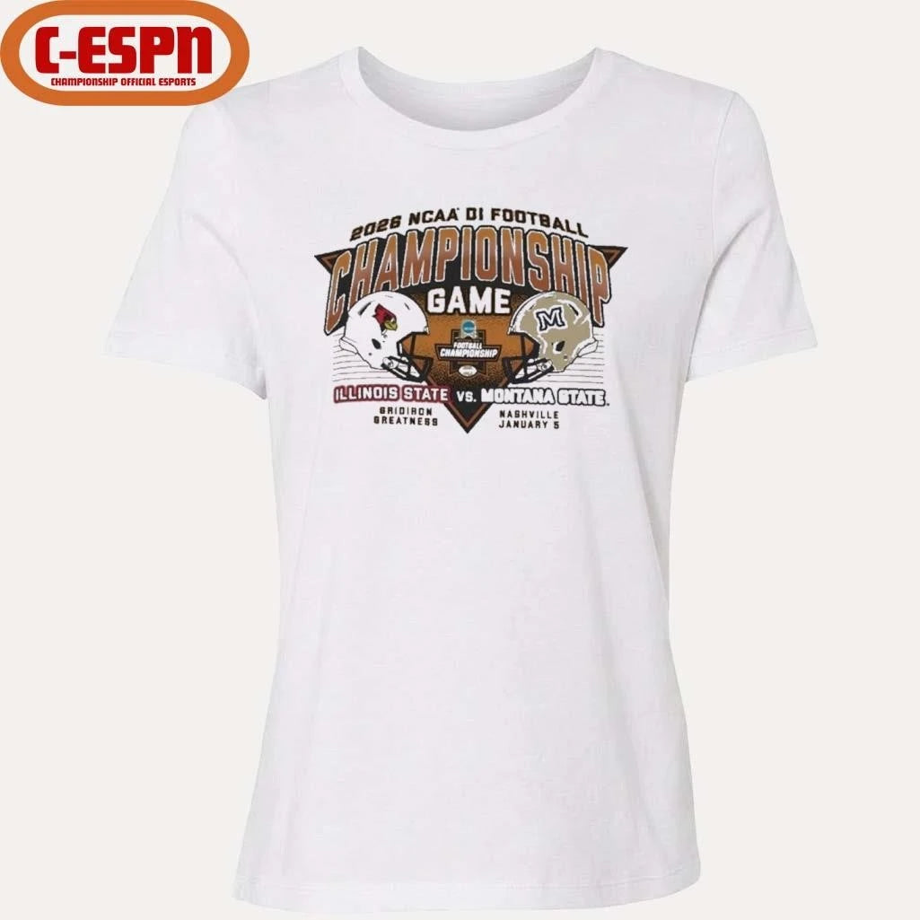 Official 2025 DI Football Championship Shirt Illinois State Vs Montana State