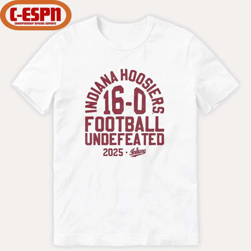 Official 2025 Indiana Football Undefeated 16-0 Shirt