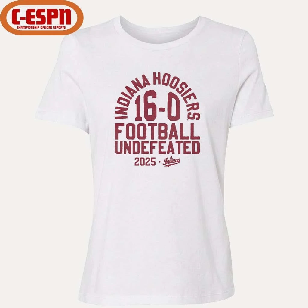 Official 2025 Indiana Football Undefeated 16-0 Shirt