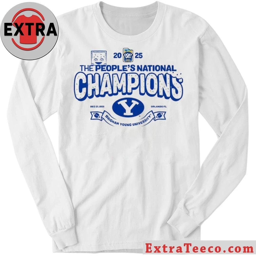 Official 2025 Pop-Tarts Bowl Champions The BYU Cougars The People’s National Champions Logo T-Shirt