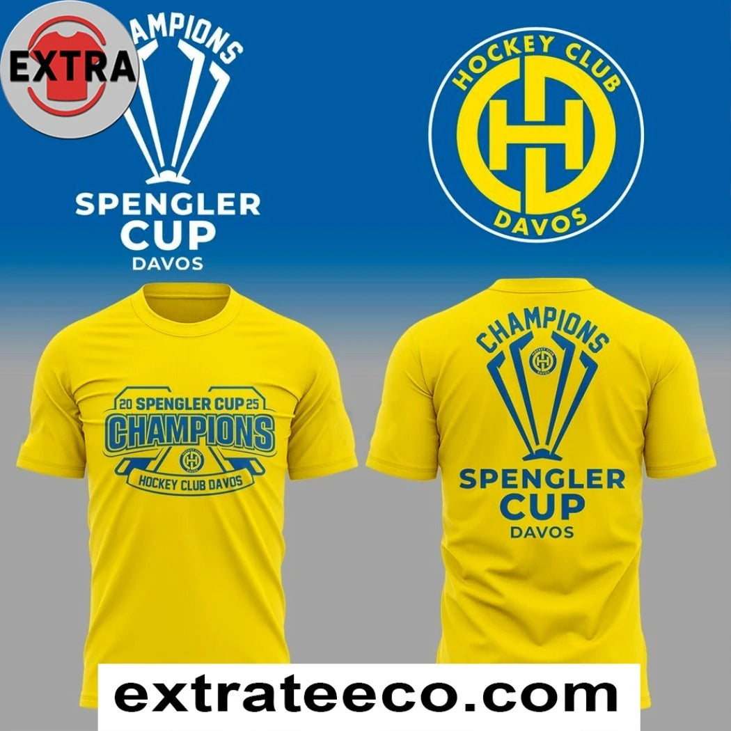 Official 2025 Spengler Champions Hockey Club Davos Hoodie T-Shirt