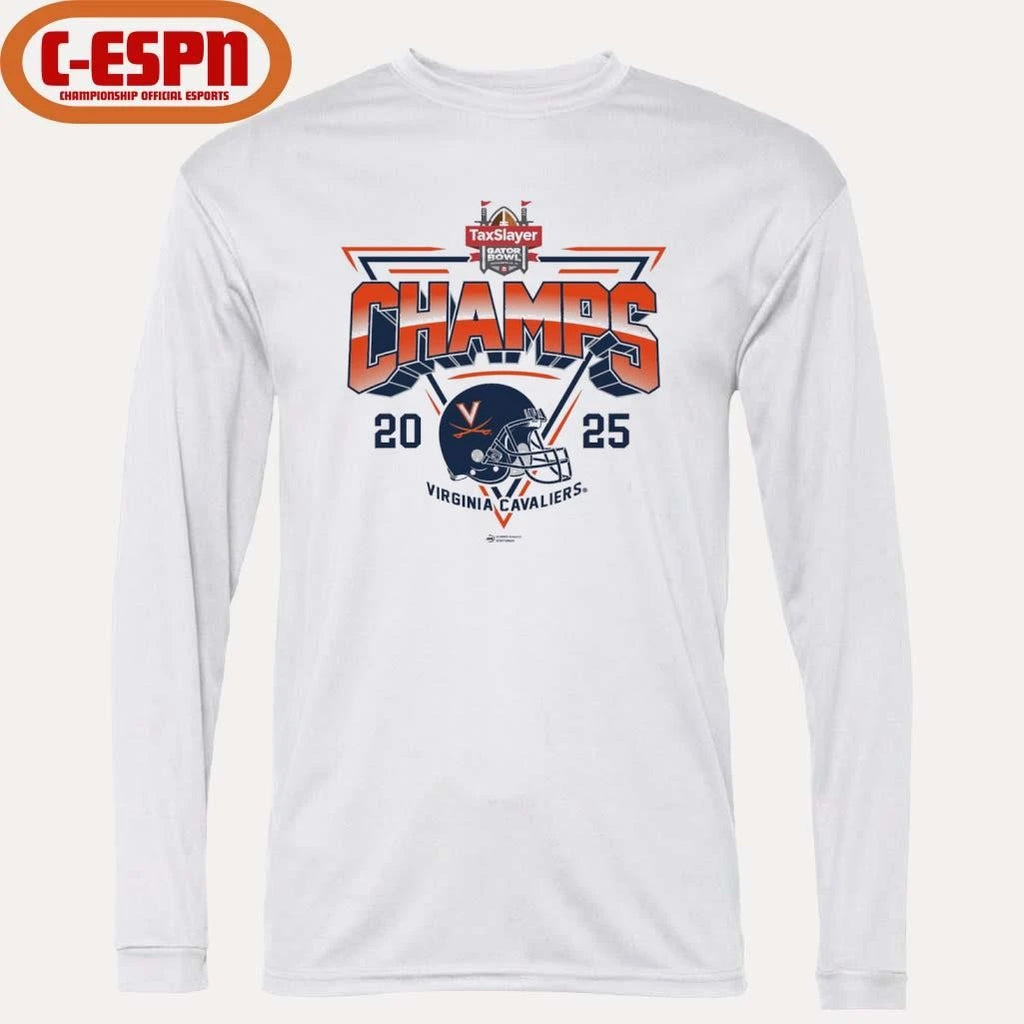 Official 2025 Taxslayer Gator Bowl Virginia Champions Shirt