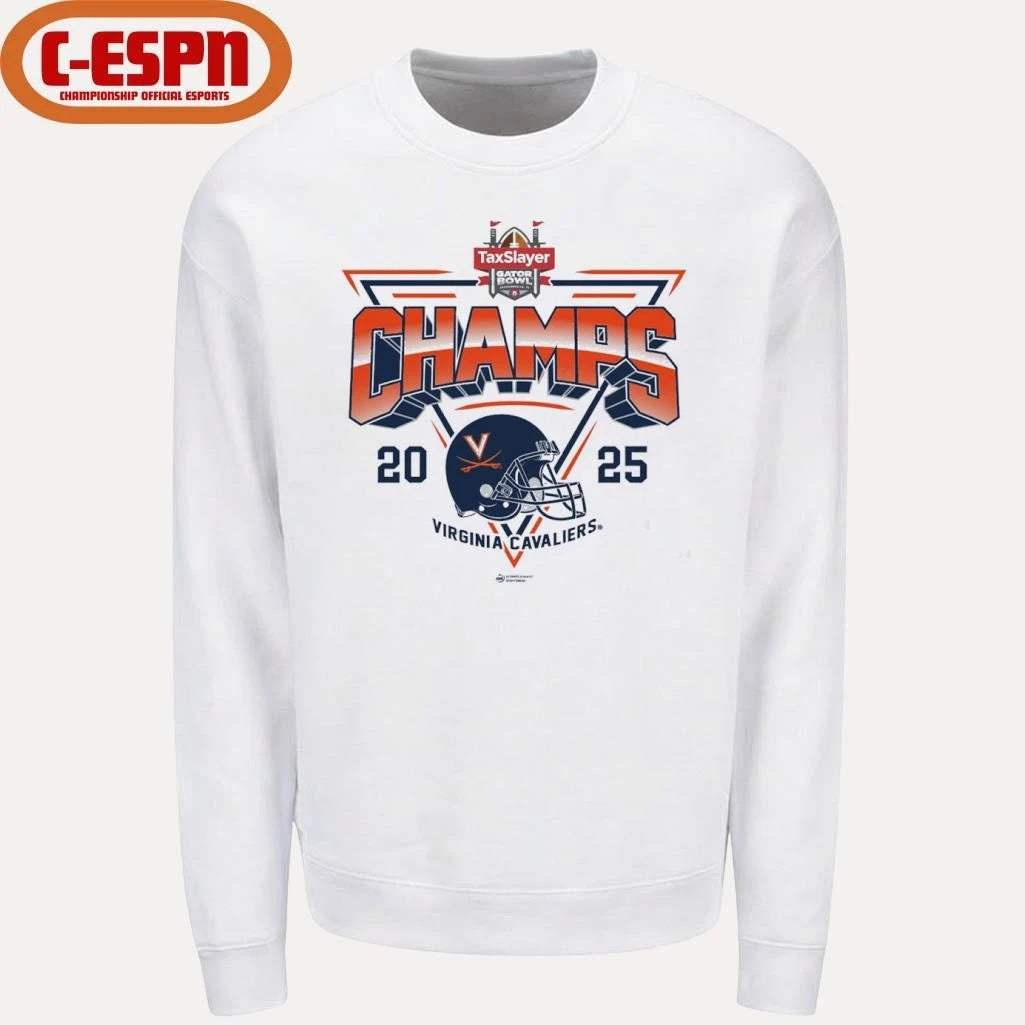 Official 2025 Taxslayer Gator Bowl Virginia Champions Shirt