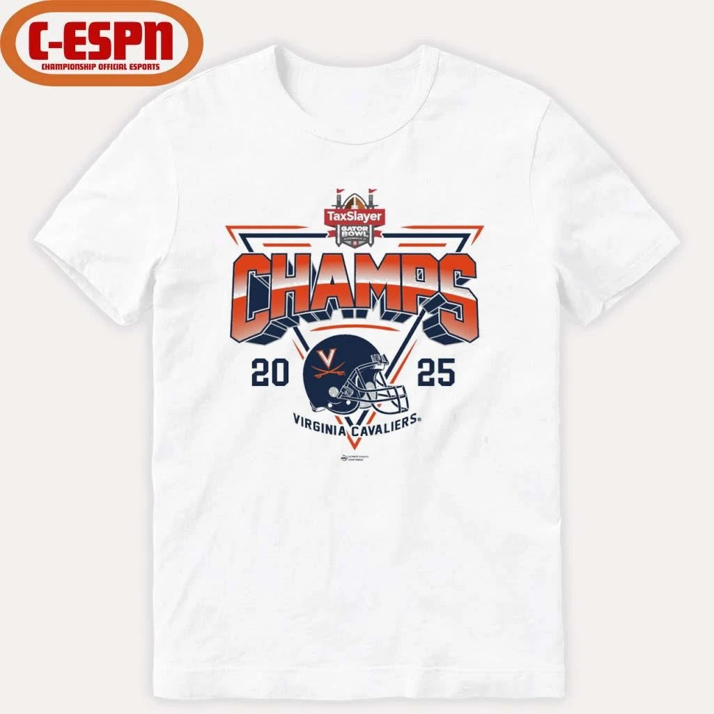 Official 2025 Taxslayer Gator Bowl Virginia Champions Shirt