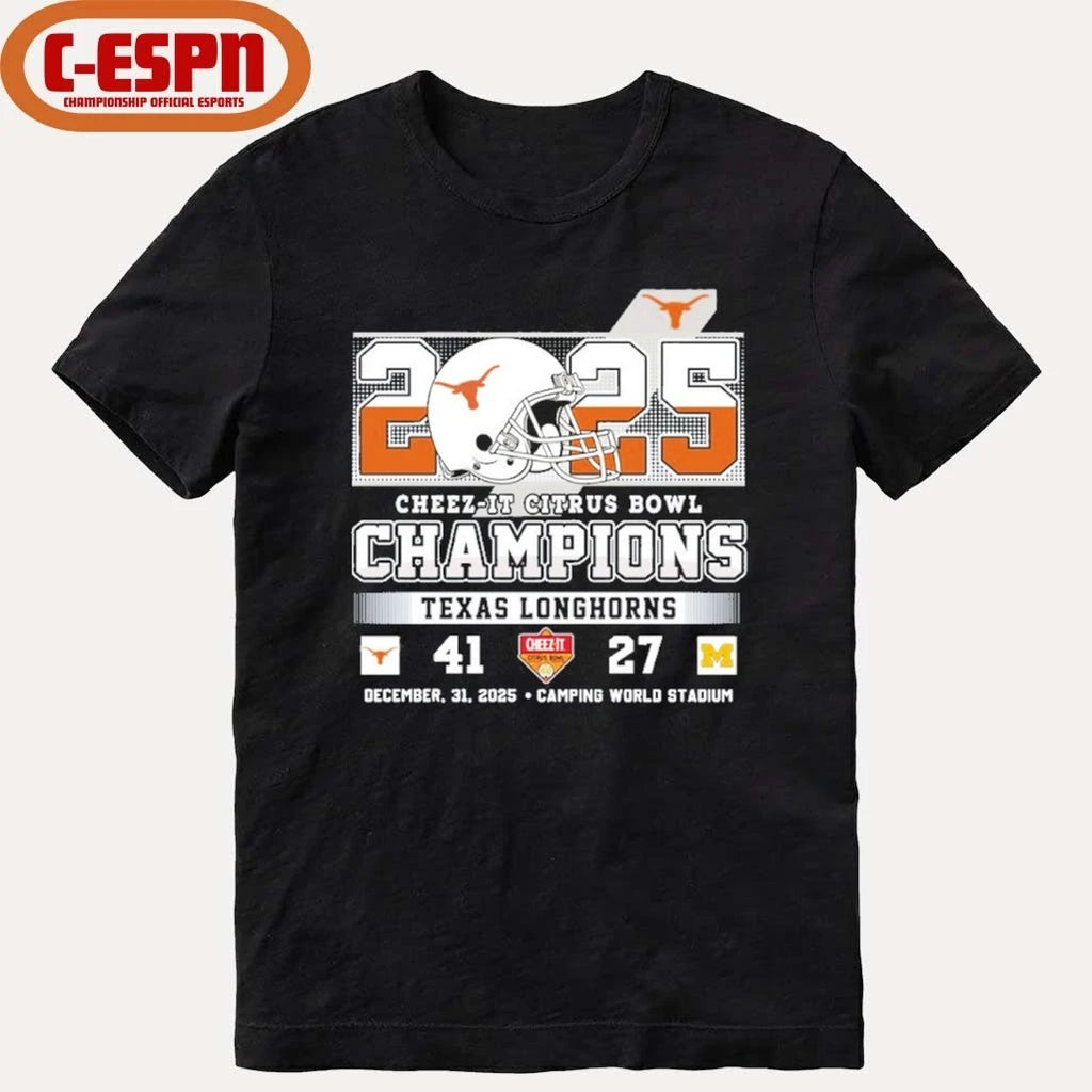 Official 2025 Texas Citrus Bowl Score Champions 41-24 Michigan Shirt