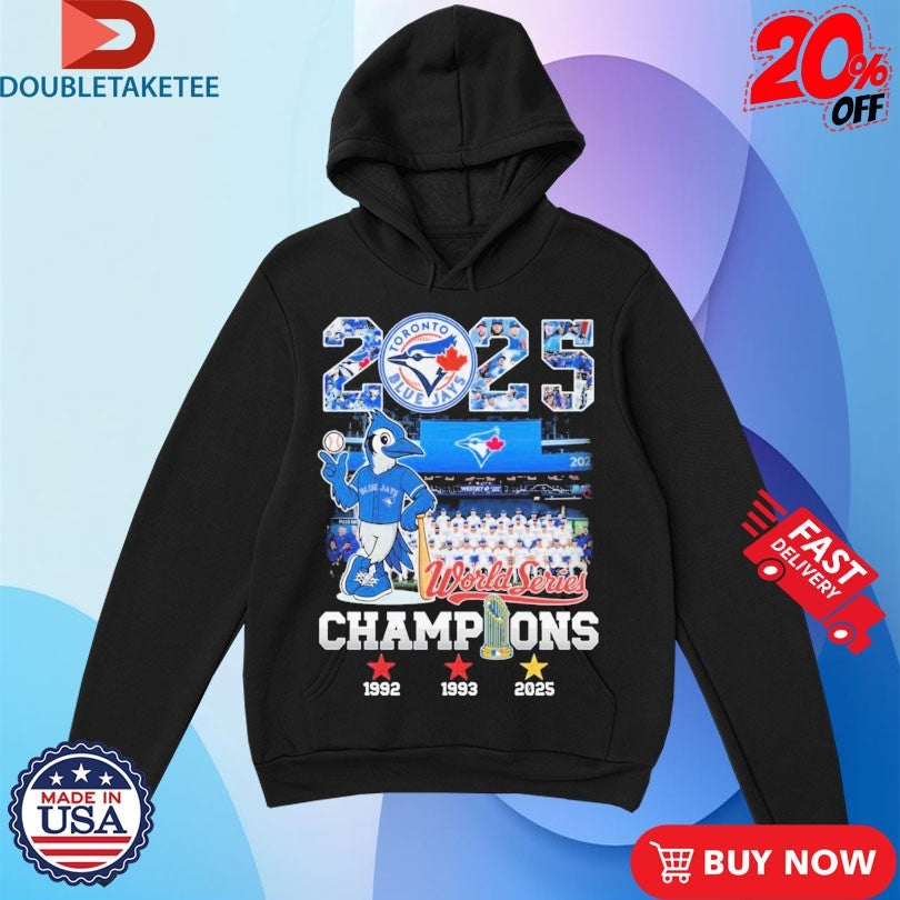 Official 2025 Toronto Blue Jays Canada World Series Champions Mascot Score Shirts