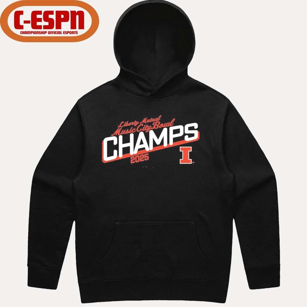 Official 2025 Transperfect Music City Bowl Illinois Champs Shirt
