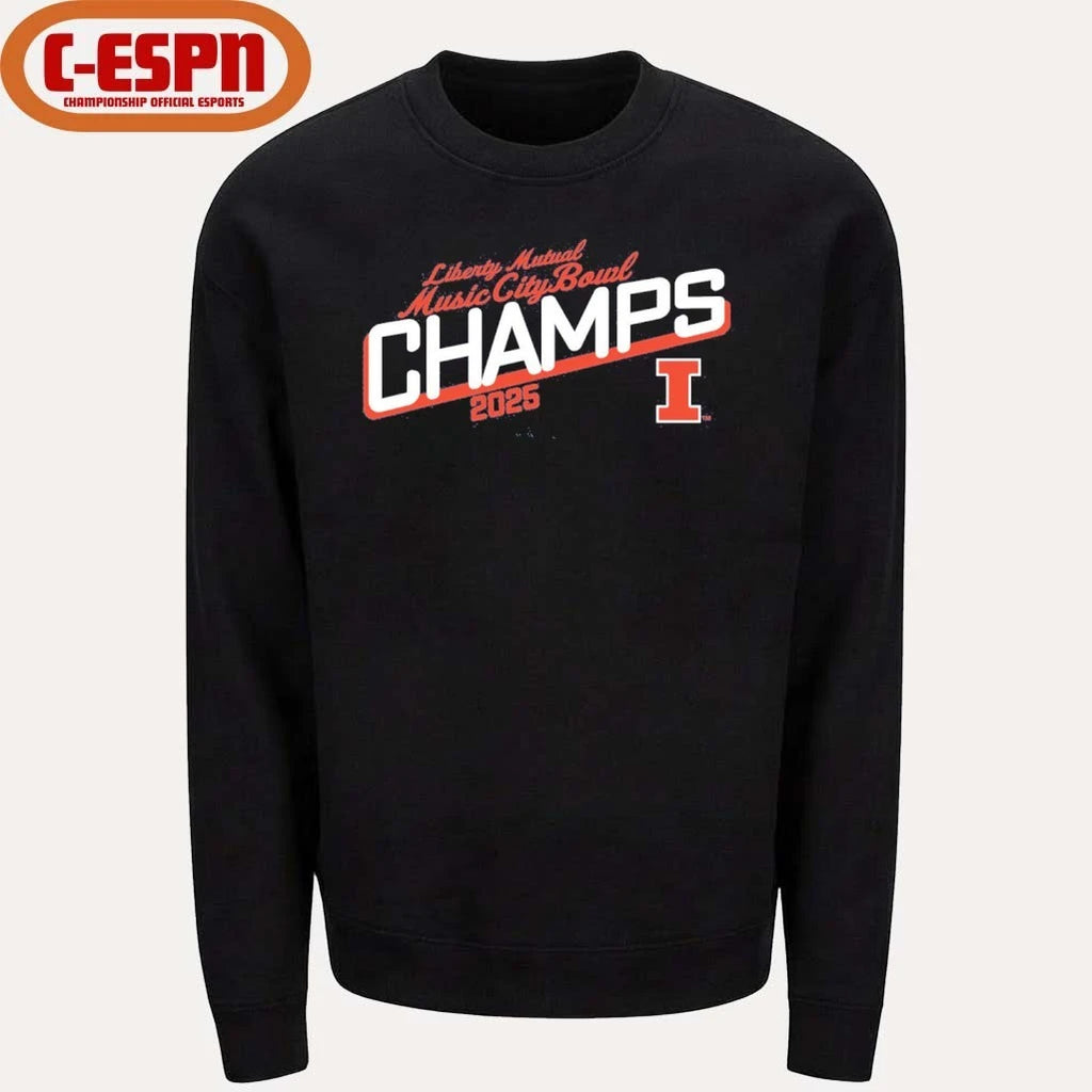 Official 2025 Transperfect Music City Bowl Illinois Champs Shirt