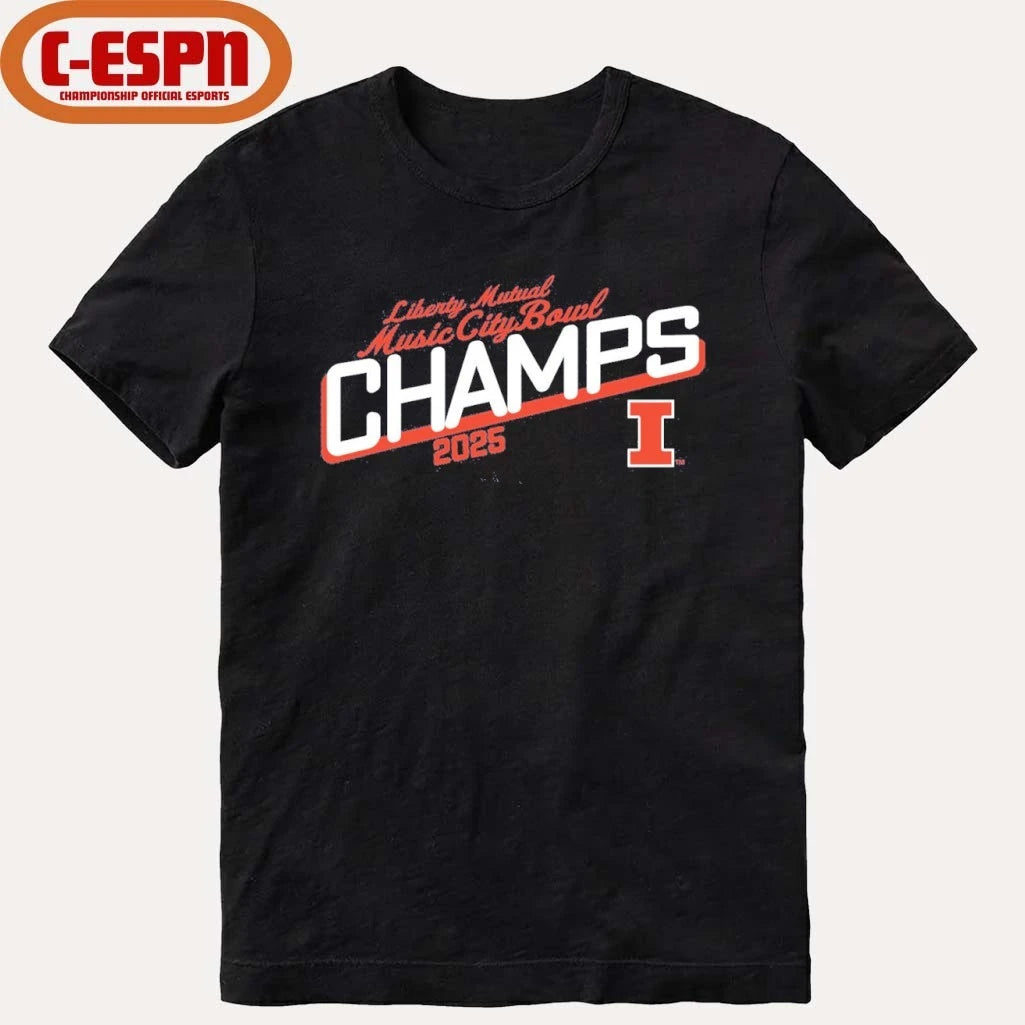 Official 2025 Transperfect Music City Bowl Illinois Champs Shirt
