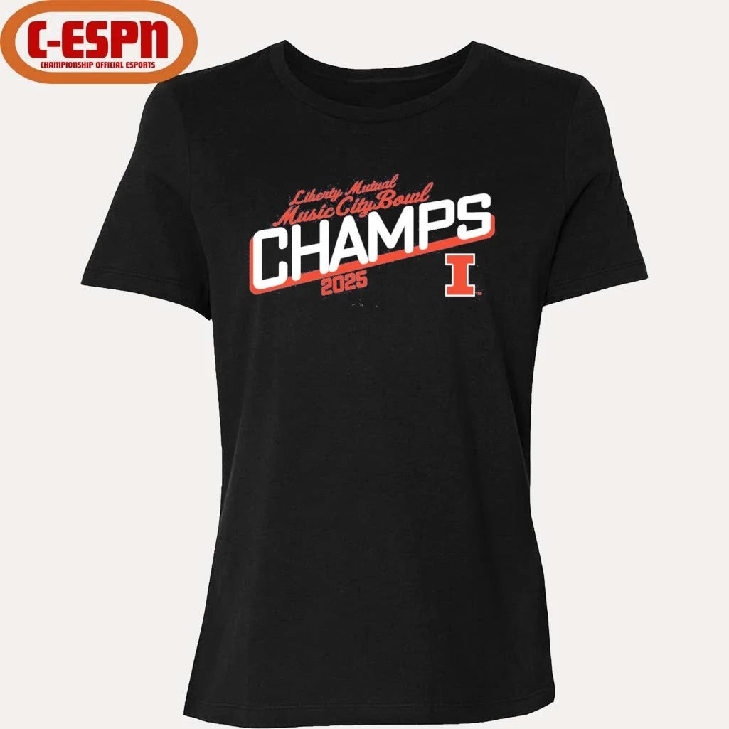 Official 2025 Transperfect Music City Bowl Illinois Champs Shirt