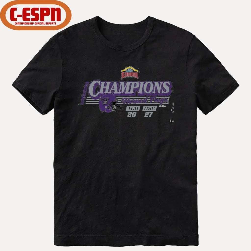 Official 2025 Valero Alamo Bowl TCU CHAMPS SCORE Shirt