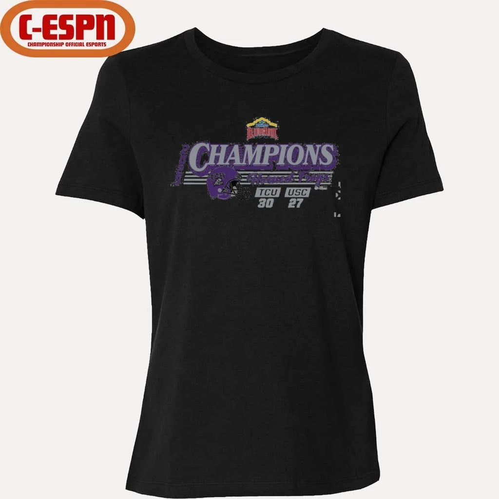 Official 2025 Valero Alamo Bowl TCU CHAMPS SCORE Shirt