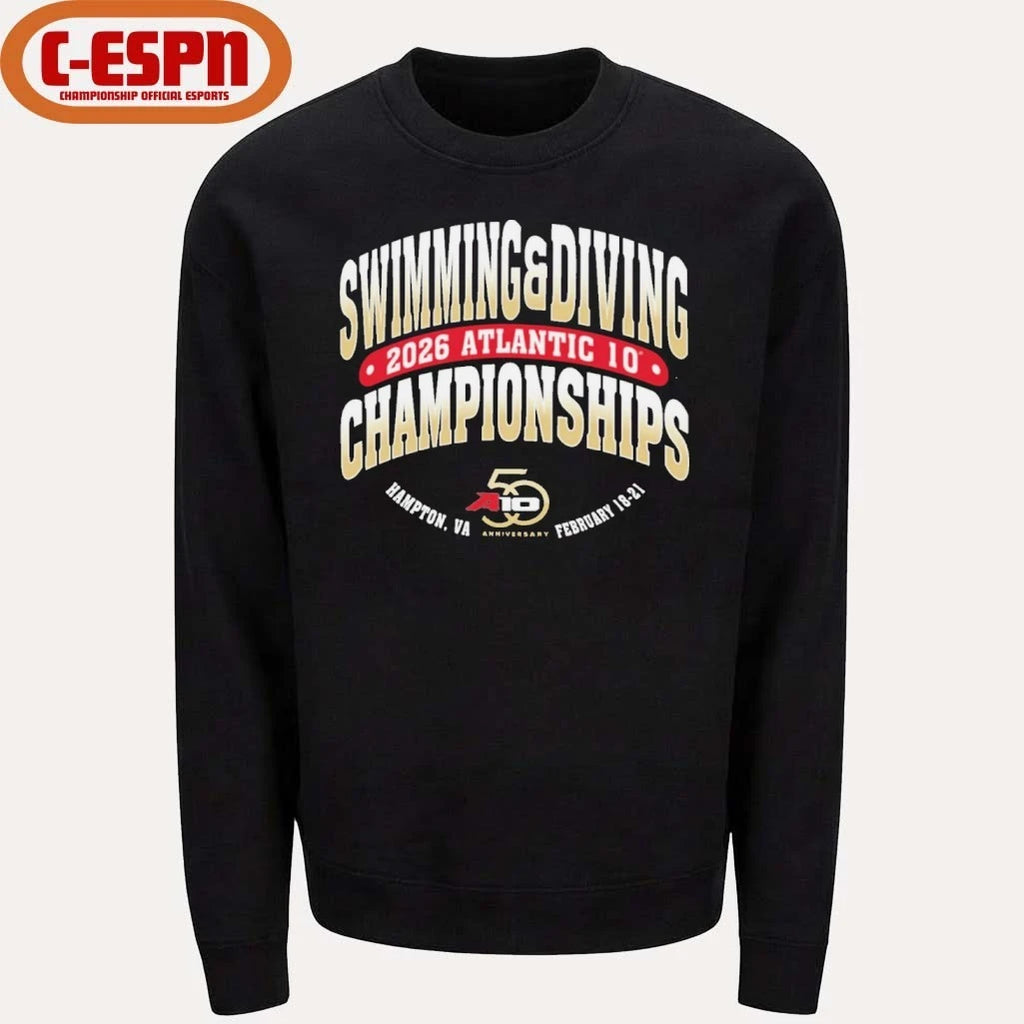 Official 2026 A-10 Swimming &amp; Diving Championships Shirt