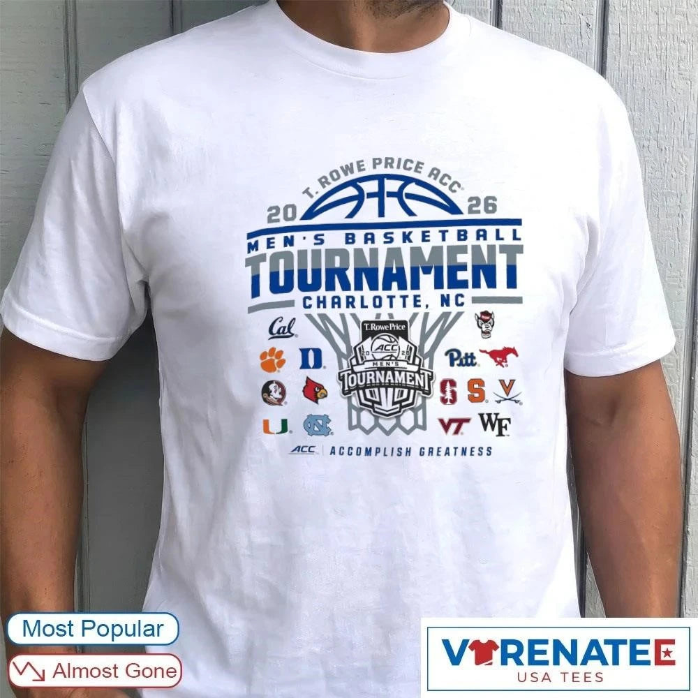 Official 2026 ACC Men’s Basketball Tournament Charlotte, North Carolina T. Rowe Price T-Shirt