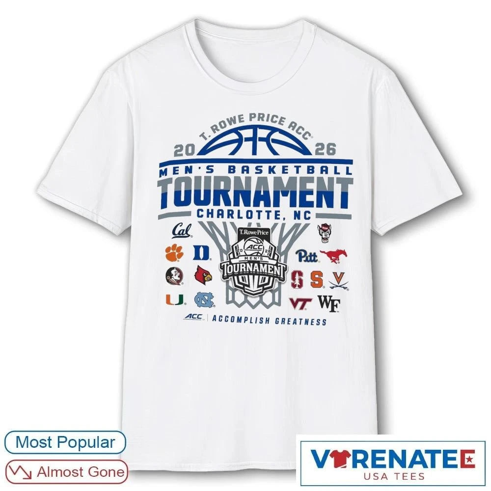 Official 2026 ACC Men’s Basketball Tournament Charlotte, North Carolina T. Rowe Price T-Shirt
