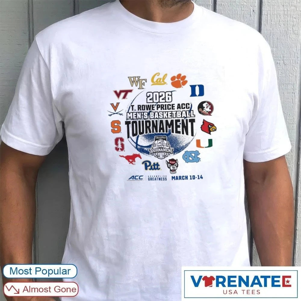 Official 2026 Atlantic Coast Conference ACC Men’s Basketball Tournament March 10 to March 14 T-Shirt