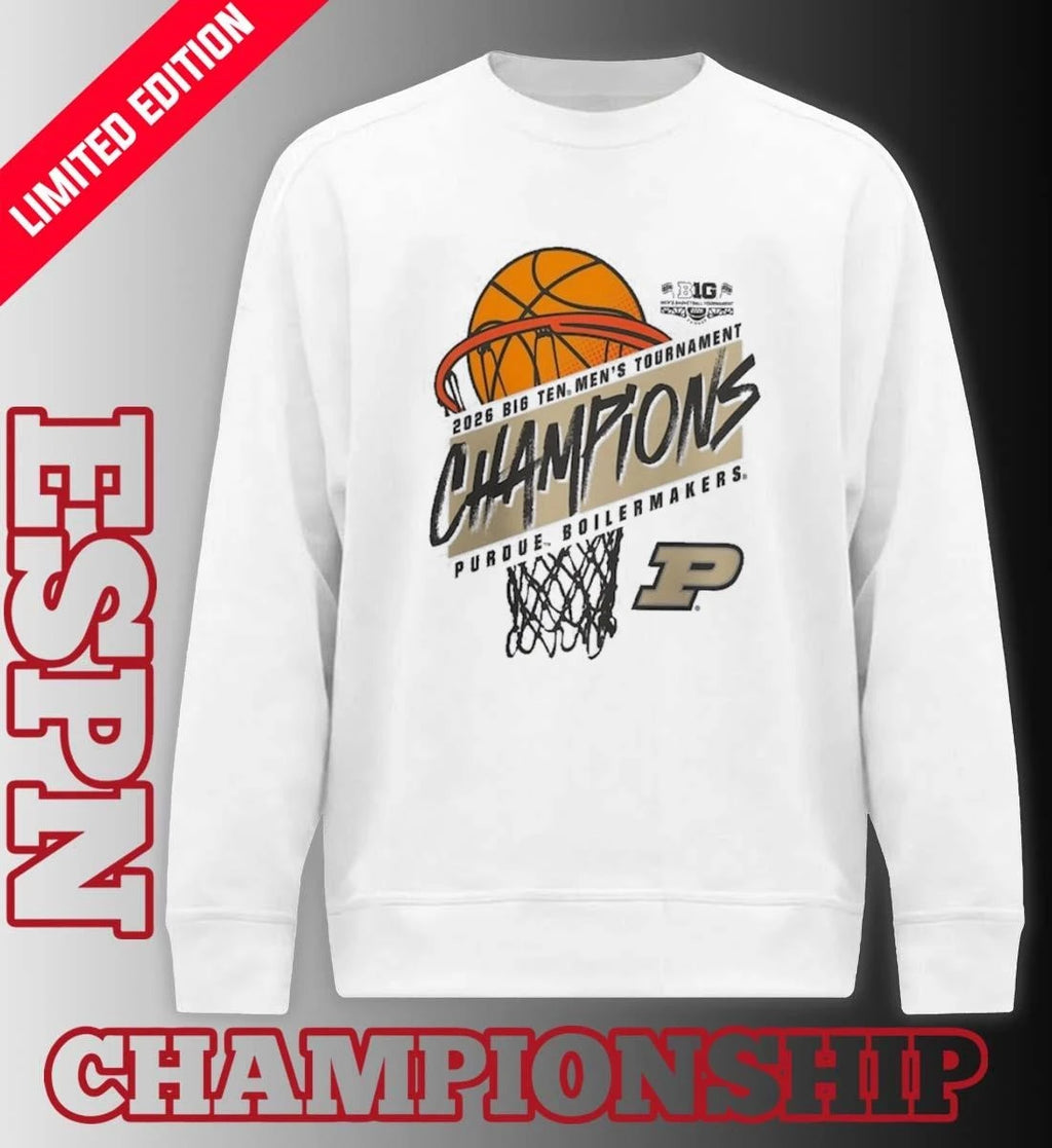 Official 2026 Big 10 Men’s Basketball Tournament Purdue Boilermakers Champions T-Shirt