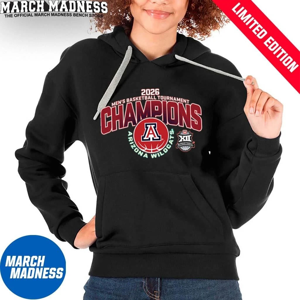 Official 2026 Big 12 Men’s Basketball Conference Tournament Champions Arizona Wildcats Shirt