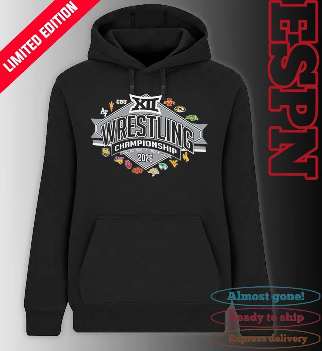 Official 2026 Big 12 Wrestling Championships Team Logo shirt