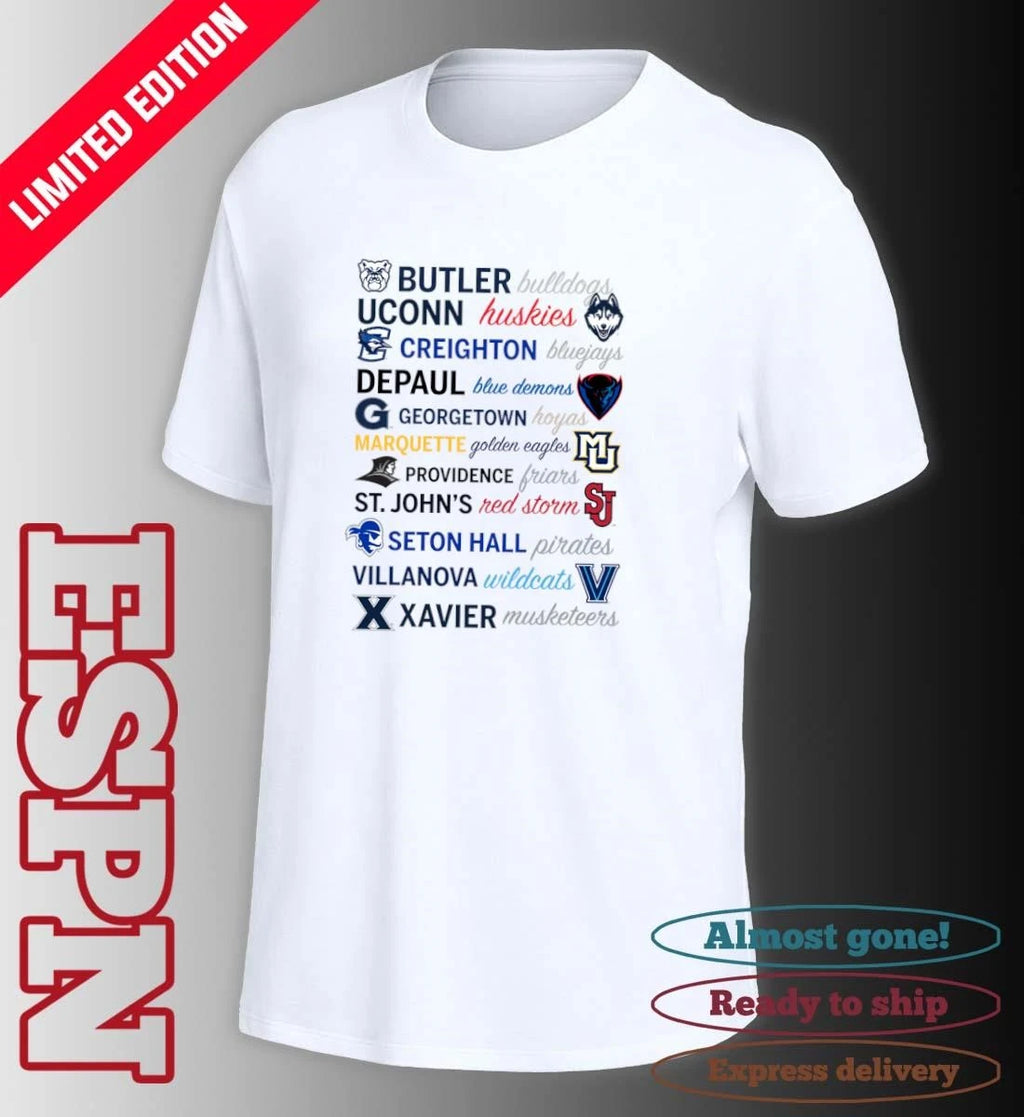 Official 2026 Big East Conference Basketball University Teams Shirt