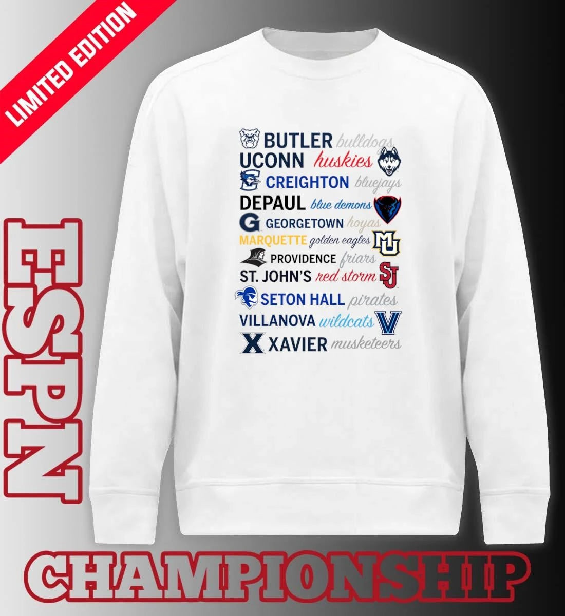 Official 2026 Big East Conference Basketball University Teams Shirt