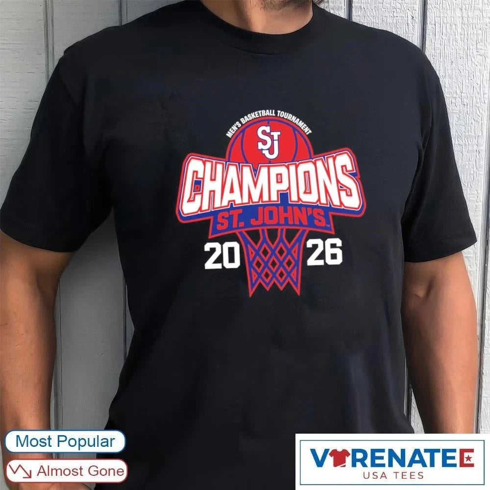 Official 2026 Big East Men’s Basketball Tournament Champions St. John’s Red Storm T-Shirt