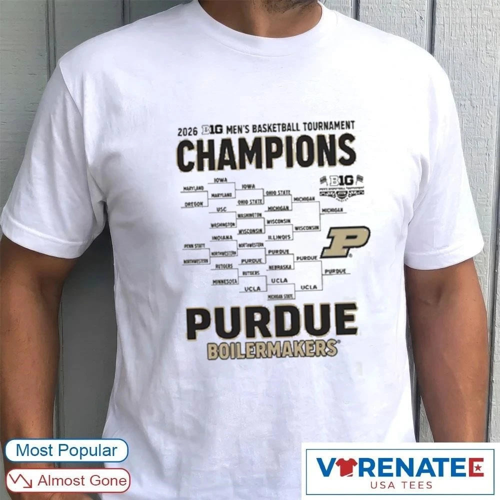 Official 2026 Big Ten Men’s Basketball Tournament Champions Purdue Boilermakers T-Shirt