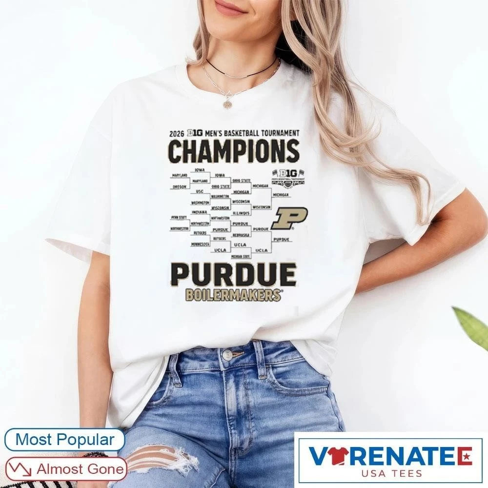 Official 2026 Big Ten Men’s Basketball Tournament Champions Purdue Boilermakers T-Shirt