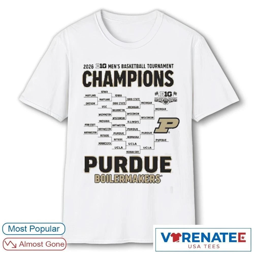 Official 2026 Big Ten Men’s Basketball Tournament Champions Purdue Boilermakers T-Shirt