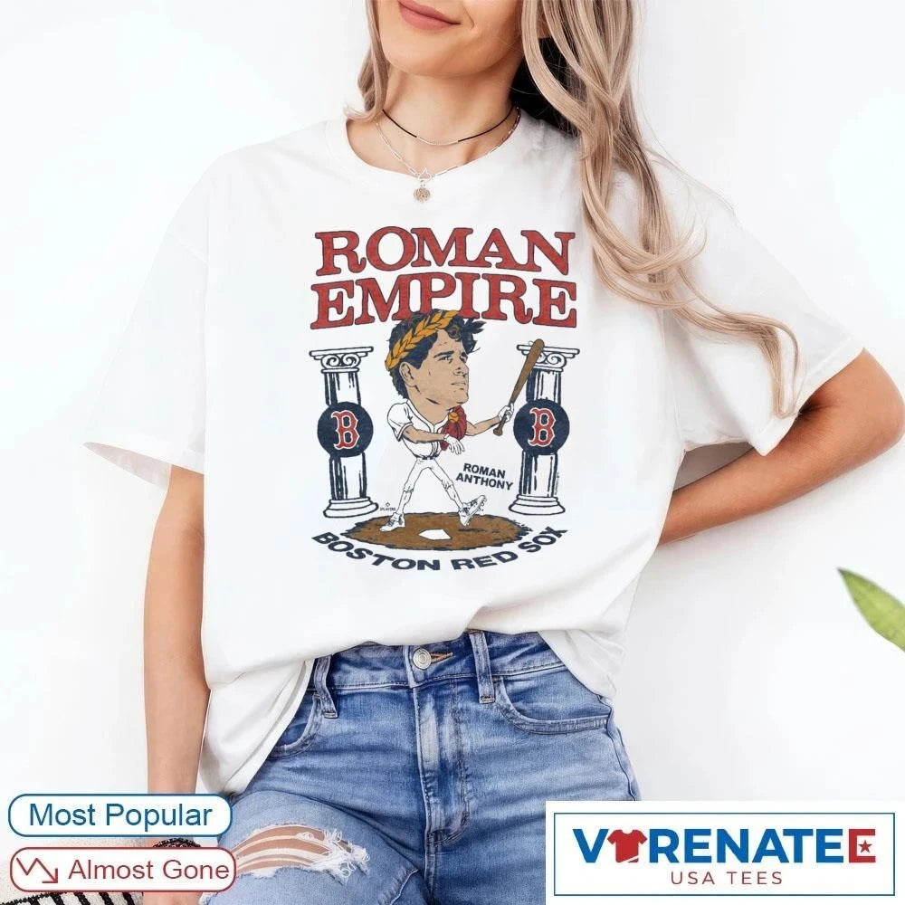 Official 2026 Boston Red Sox Roman Anthony Roman Empire Caricature Homage T-Shirt