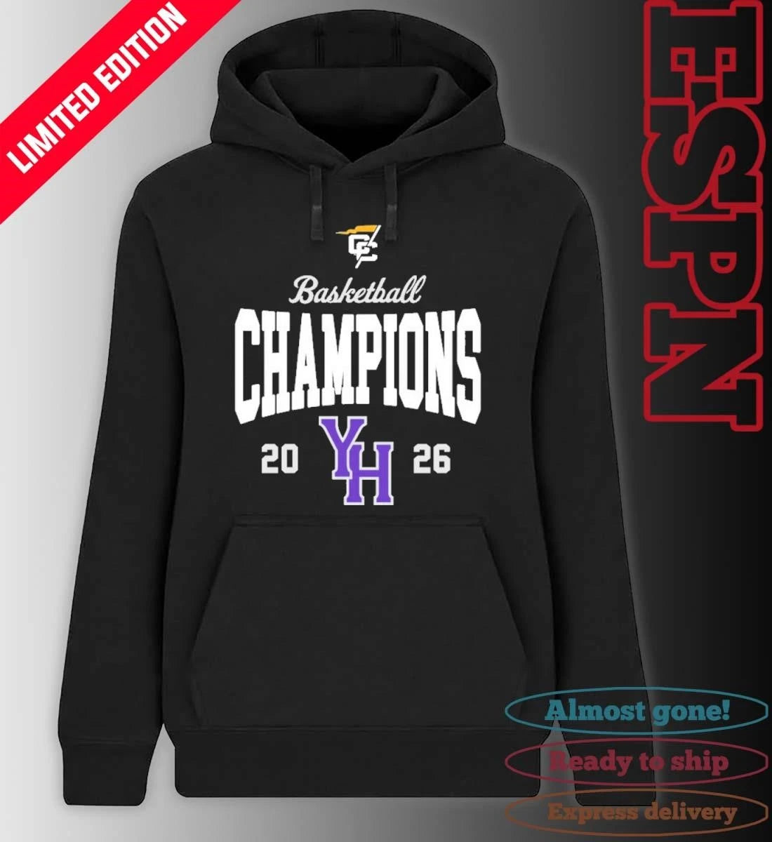 Official 2026 Conference Carolinas Champions Young Harris Men’s Basketball T- Shirt