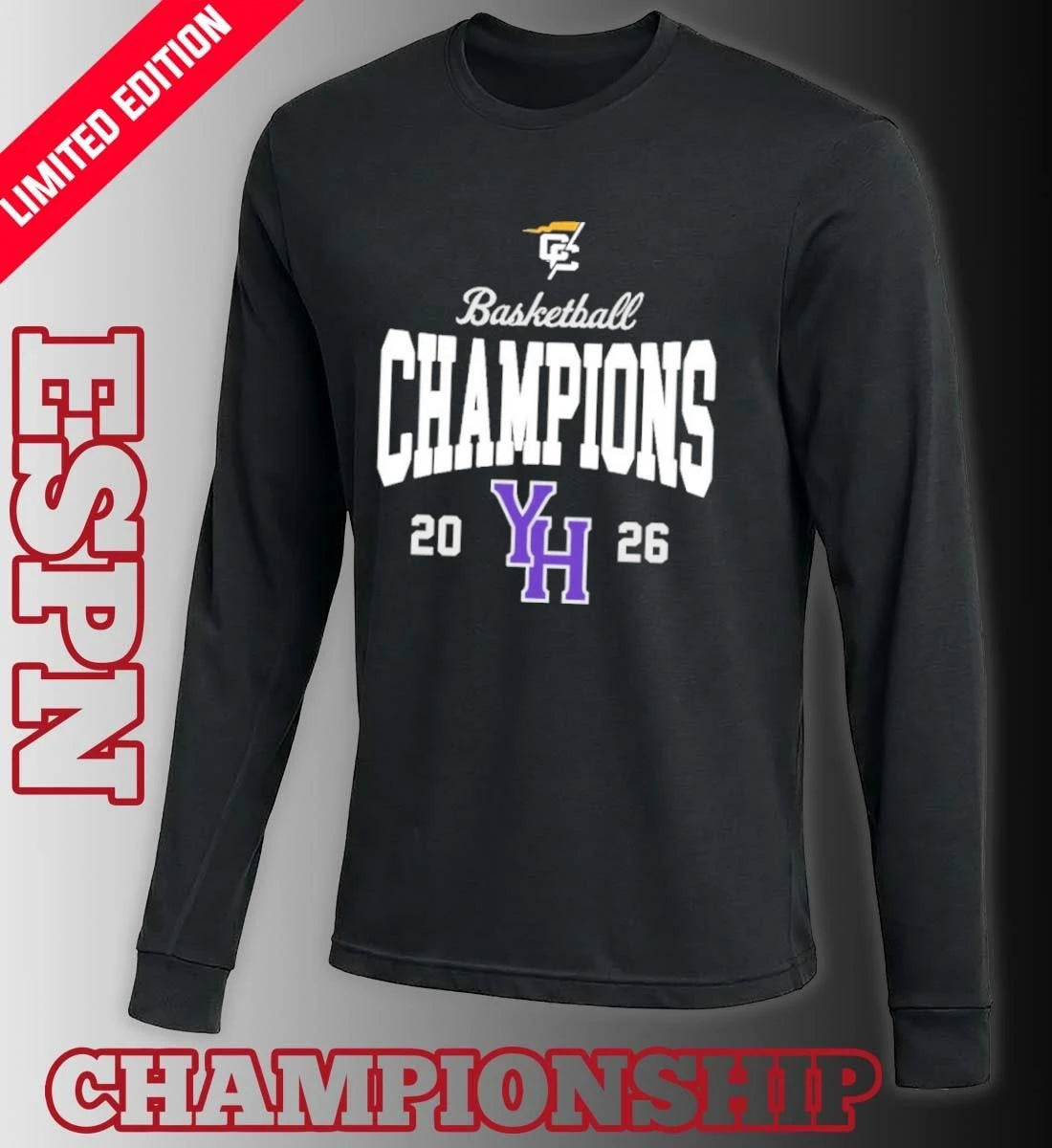 Official 2026 Conference Carolinas Champions Young Harris Men’s Basketball T- Shirt