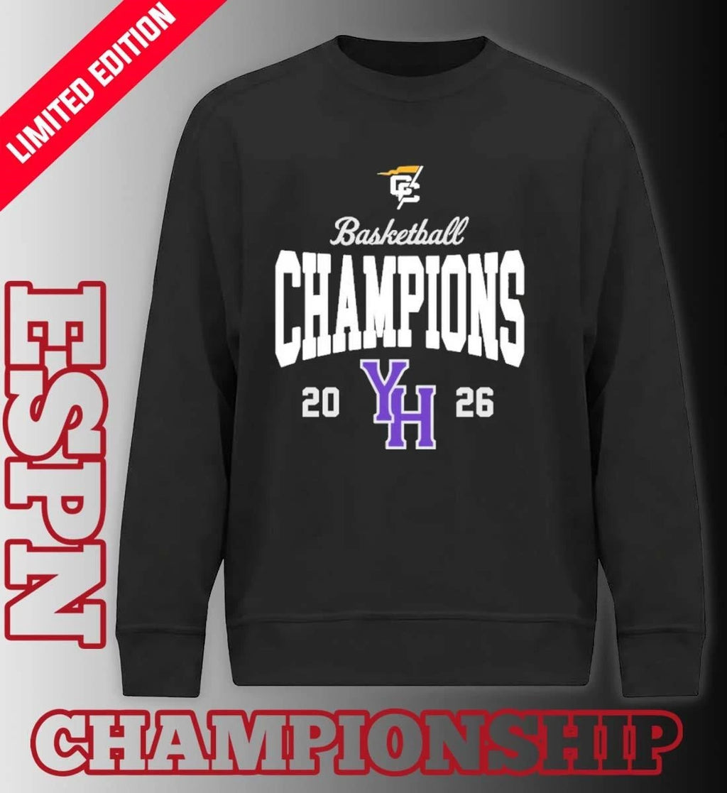 Official 2026 Conference Carolinas Champions Young Harris Men’s Basketball T- Shirt